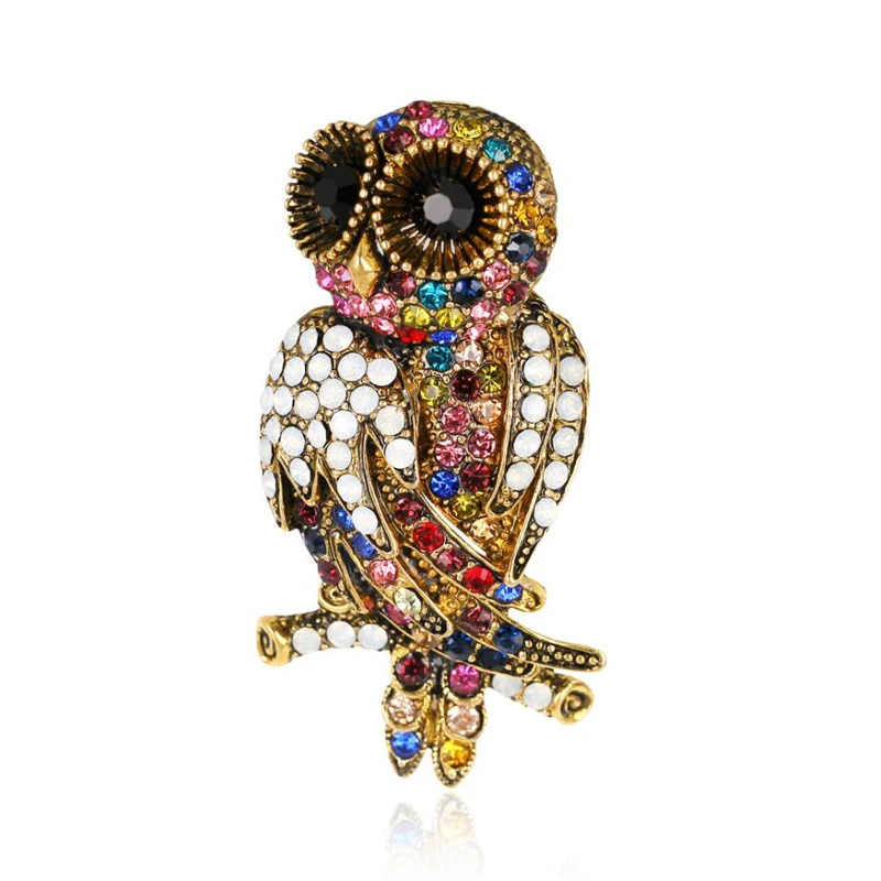 Женская Брошь с кристаллами в виде совы|brooch scarf|crystal broochbrooch fashion |