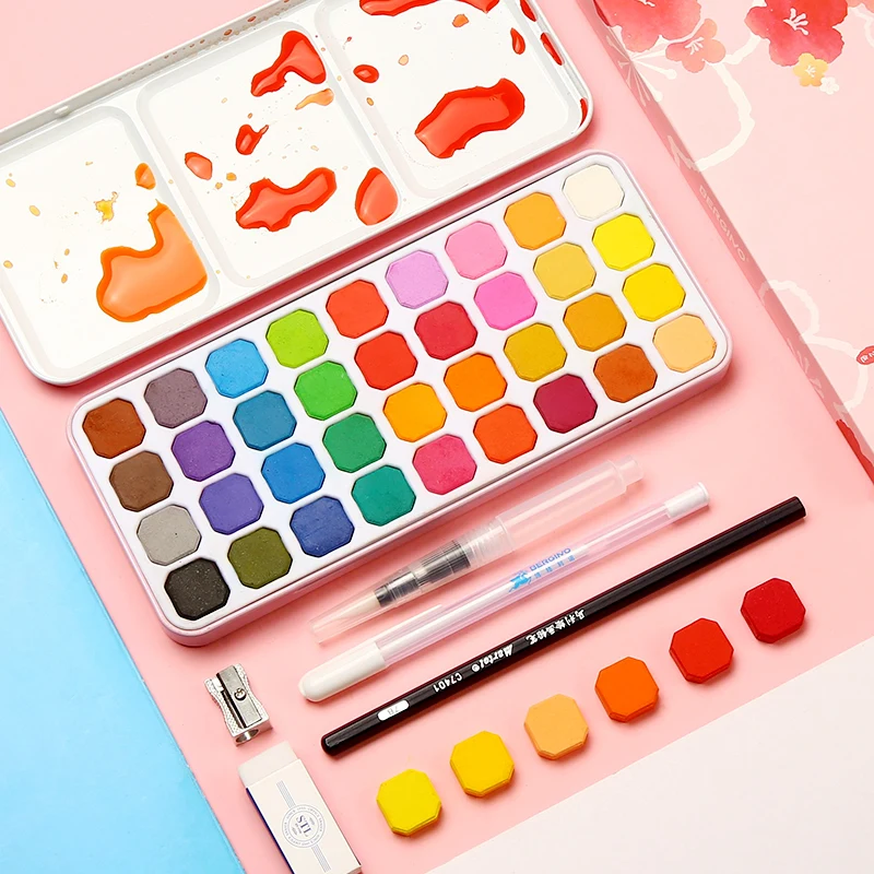 TOUCH BOGE Solid Watercolor Paint Set 12/18/24/36 Colors Portable Metal Box for Professional Drawing Art Paint Supplies
TOUCH BOGE Solid Watercolor Paint Set 12/18/24/36 Colors Portable Metal Box for Professional Drawing Art Paint Supplies