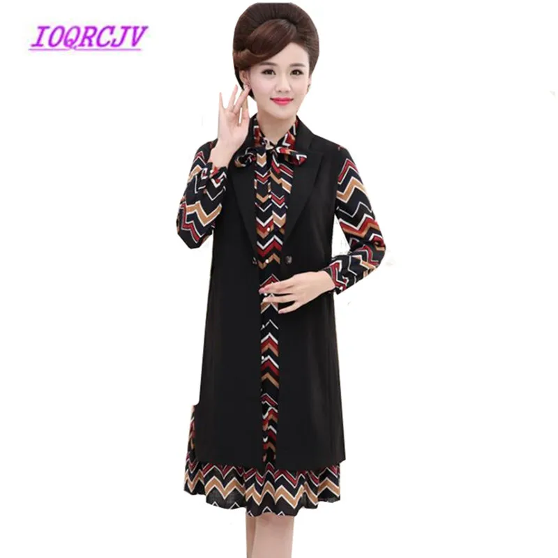 4XL Plus Size Women's Dresses 2 Piece set Mother Clothes Casual Suit Vest + Long Sleeve Dress suit Middle-aged Women Suit B112
4XL Plus Size Women's Dresses 2 Piece set Mother Clothes Casual Suit Vest + Long Sleeve Dress suit Middle-aged Women Suit B112