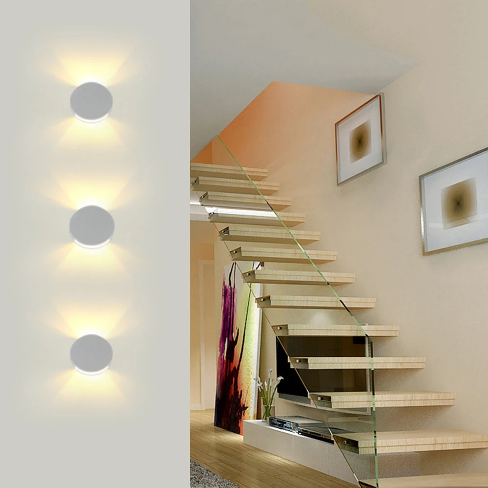 Modern Led Wall Light lamps Step Stair 67mm Dia Round Aluminum Sconce 3W AC85-265V home bedroom Foyer New fashion KTV BAR JQ
Modern Led Wall Light lamps Step Stair 67mm Dia Round Aluminum Sconce 3W AC85-265V home bedroom Foyer New fashion KTV BAR JQ