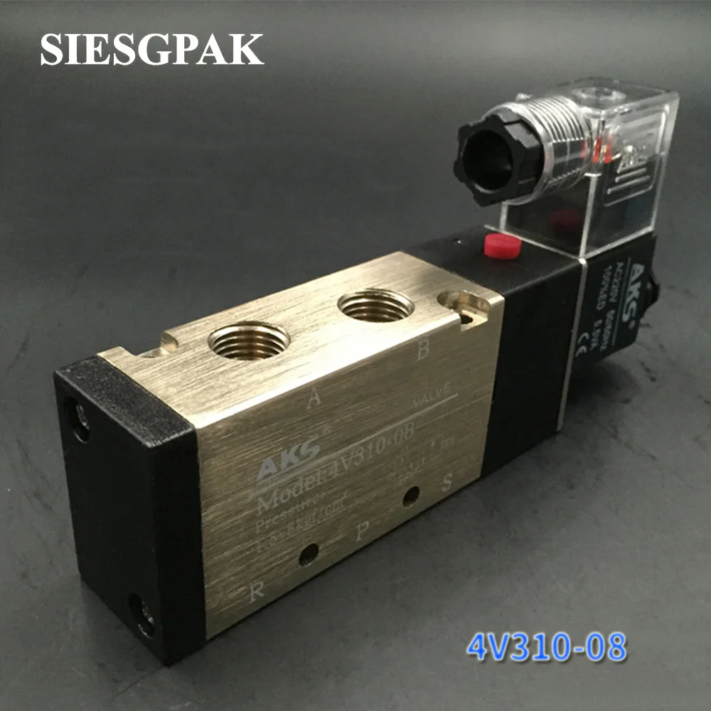 1PC 4V310-08/4V310-10 Air Solenoid Valves 2 Position 5 Port 1/4" Pneumatic Control Valve AC 220V 110V 36V 380V DC 24V 12V
1PC 4V310-08/4V310-10 Air Solenoid Valves 2 Position 5 Port 1/4" Pneumatic Control Valve AC 220V 110V 36V 380V DC 24V 12V