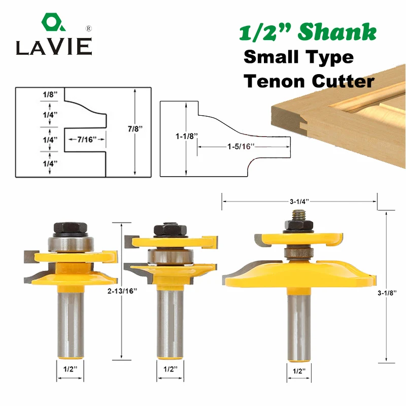 3PCS Bits 12mm 1/2" Shank Small Ogee Rail & Stile Backcutter Router Bit Panel Raiser Tenon Cutter Set Woodworking Milling 03129
3PCS Bits 12mm 1/2" Shank Small Ogee Rail & Stile Backcutter Router Bit Panel Raiser Tenon Cutter Set Woodworking Milling 03129