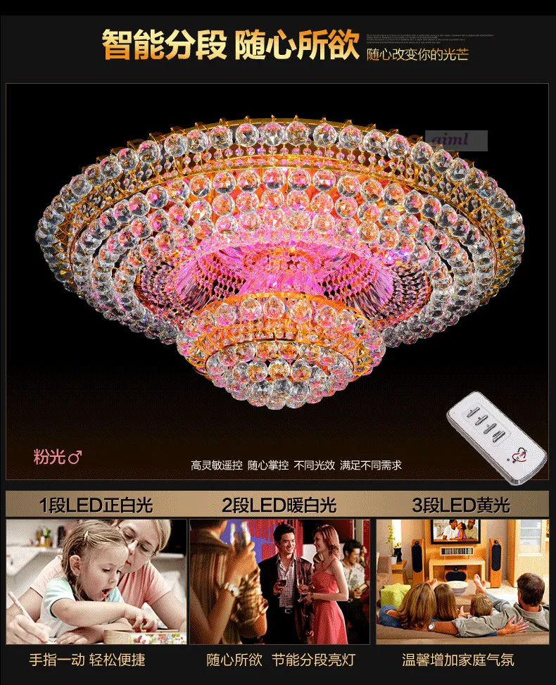 High quality K9 Crystal Change color remote control LED Absorb Dome Light Living Room villa LED Ceiling Lamp 40CM change colors
High quality K9 Crystal Change color remote control LED Absorb Dome Light Living Room villa LED Ceiling Lamp 40CM change colors
