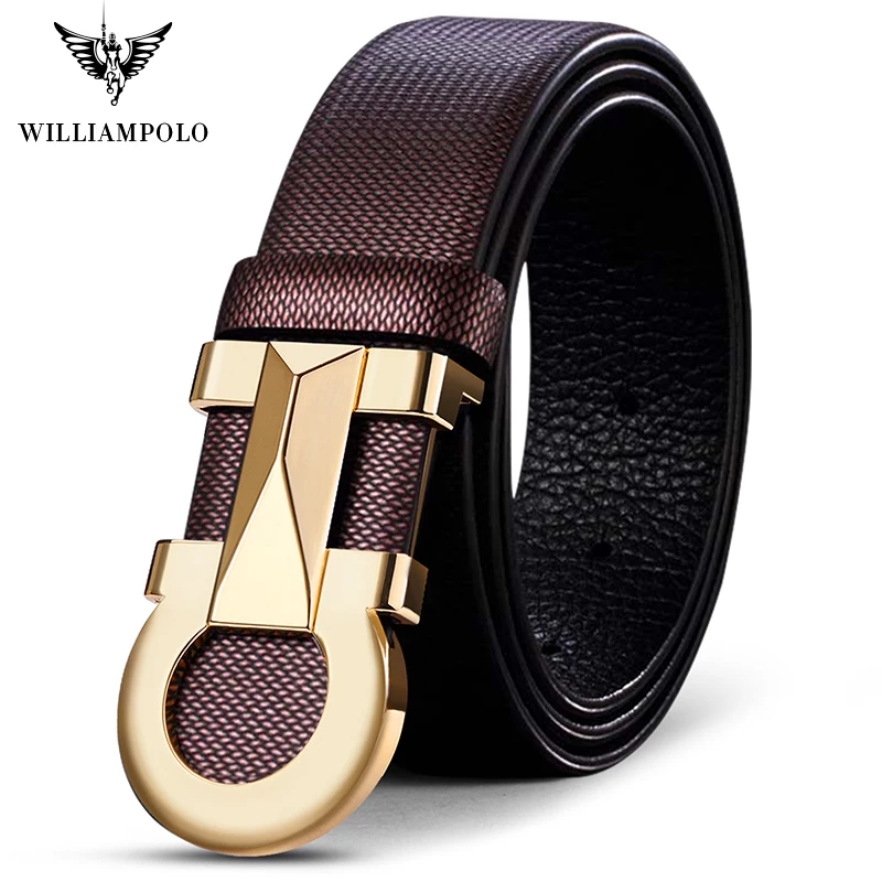 Ремень WILLIAMPOLO мужской из натуральной кожи люксовый брендовый деловой