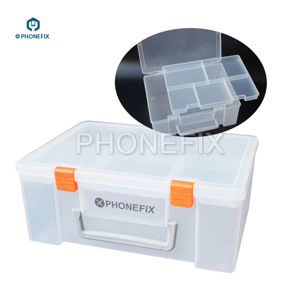 PHONEFIX Multifunction Plastic Mobile Phone Repair ToolBox for Screwdriver Tools Tweezers Soldering Paste Component Storage Box
PHONEFIX Multifunction Plastic Mobile Phone Repair ToolBox for Screwdriver Tools Tweezers Soldering Paste Component Storage Box