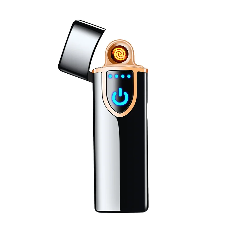 Новинка 2019 сенсорная USB Зажигалка с отпечатком пальца электрические зажигалки