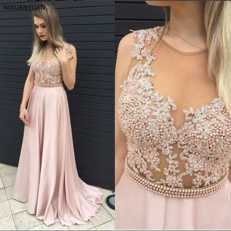 Robe De Soiree 2021 Custom Made Pink Chiffon Lace Evening Dress Abiye Gece Elbisesi Long Pearls Belt Prom Dresses Abendkleider
Robe De Soiree 2021 Custom Made Pink Chiffon Lace Evening Dress Abiye Gece Elbisesi Long Pearls Belt Prom Dresses Abendkleider