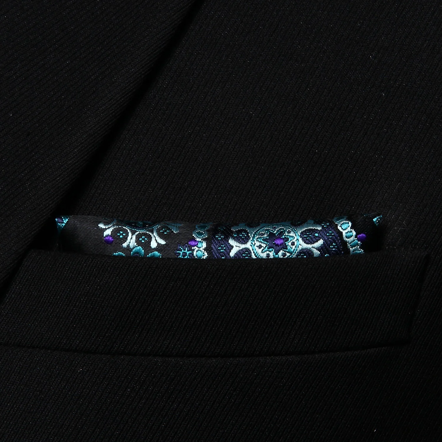 BP706QS аква черный Пейсли галстук-бабочка для мужчин Шелковый Карманный квадратный