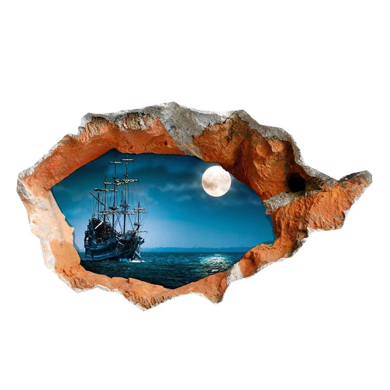 JX-LCLYL Creative 3D Night Pirate Ship Wall Stickers Home Room Bedroom Decoration
JX-LCLYL Creative 3D Night Pirate Ship Wall Stickers Home Room Bedroom Decoration