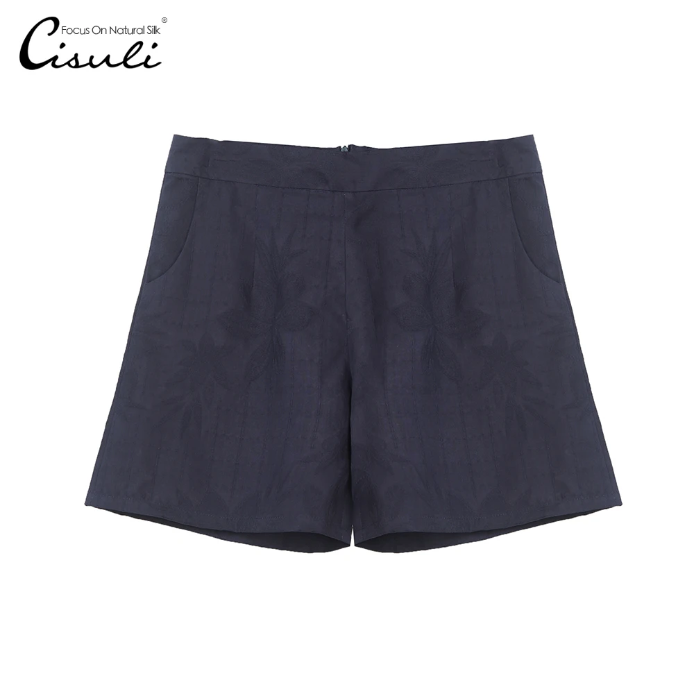 CISULI 100% SIlk Pants Women short Pants Summer Comfortable short feminino Pure Silk Fabric Dark Blue Color
CISULI 100% SIlk Pants Women short Pants Summer Comfortable short feminino Pure Silk Fabric Dark Blue Color
