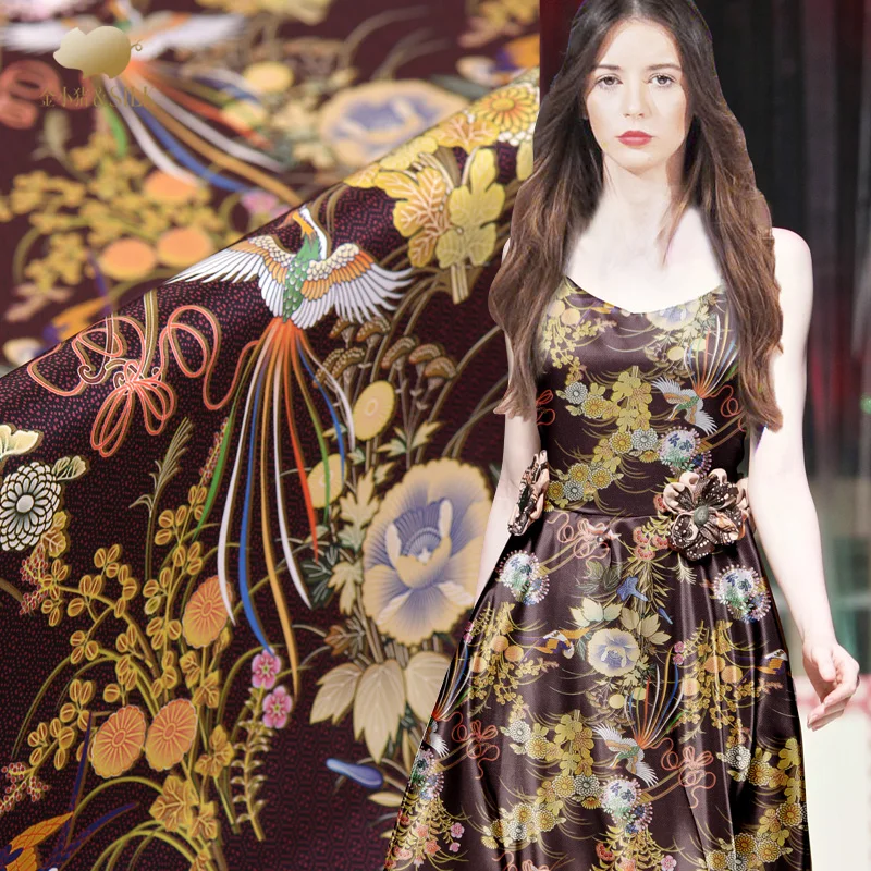 Crane digital printing silk stretch satin fabric double elastic drapes cheongsam dress silk stretch fabric wholesale silk cloth
Crane digital printing silk stretch satin fabric double elastic drapes cheongsam dress silk stretch fabric wholesale silk cloth