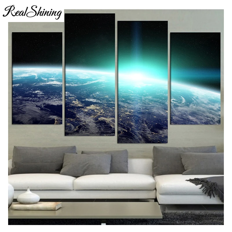 REALSHINING 5d diy daimond painting 4pcs cross stitch 3d pictures diamond embroidery full Earth Planet diamond mosaic FS1815
REALSHINING 5d diy daimond painting 4pcs cross stitch 3d pictures diamond embroidery full Earth Planet diamond mosaic FS1815