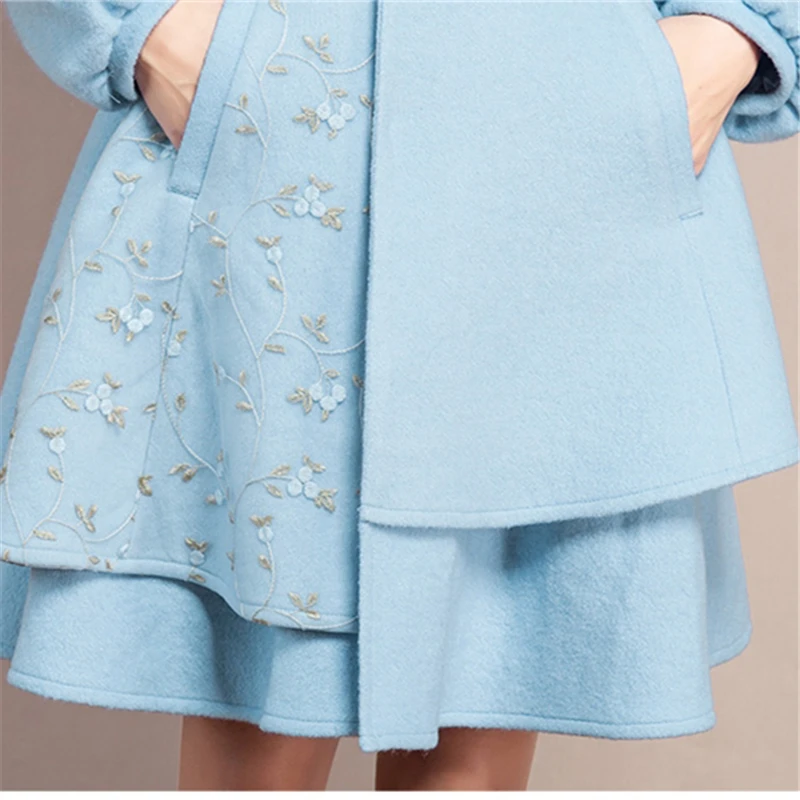 2018 Fashion New High Quality Winter Women's Wear Lady Temperament Stand Collar Slim Sweet Embroidered Long Woolen coat HJB144
2018 Fashion New High Quality Winter Women's Wear Lady Temperament Stand Collar Slim Sweet Embroidered Long Woolen coat HJB144