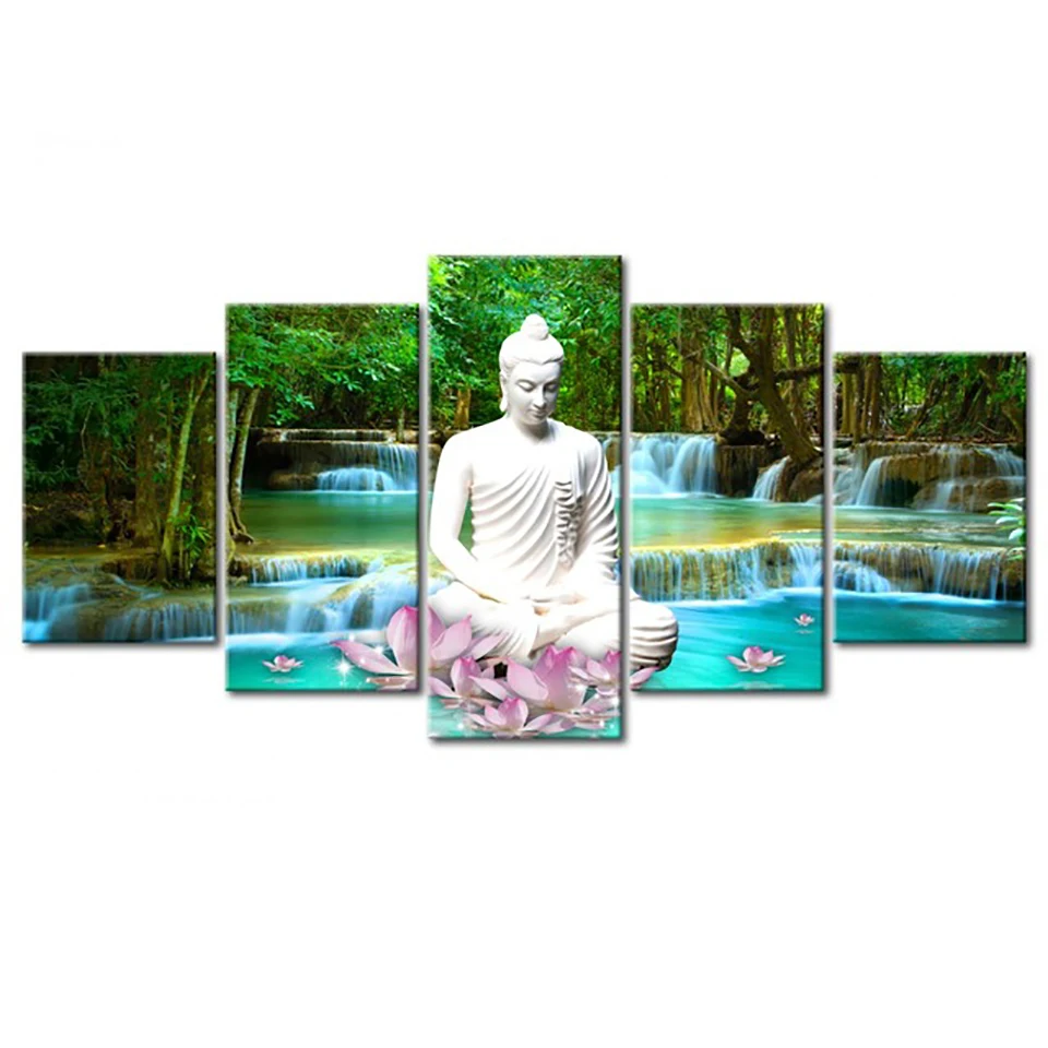 5D Diamond Picture Embroidery 5 Pieces Buddha Home Decoration Painting Full Square Drill Sticker Cross Stitch Handmade Wall Art
5D Diamond Picture Embroidery 5 Pieces Buddha Home Decoration Painting Full Square Drill Sticker Cross Stitch Handmade Wall Art
