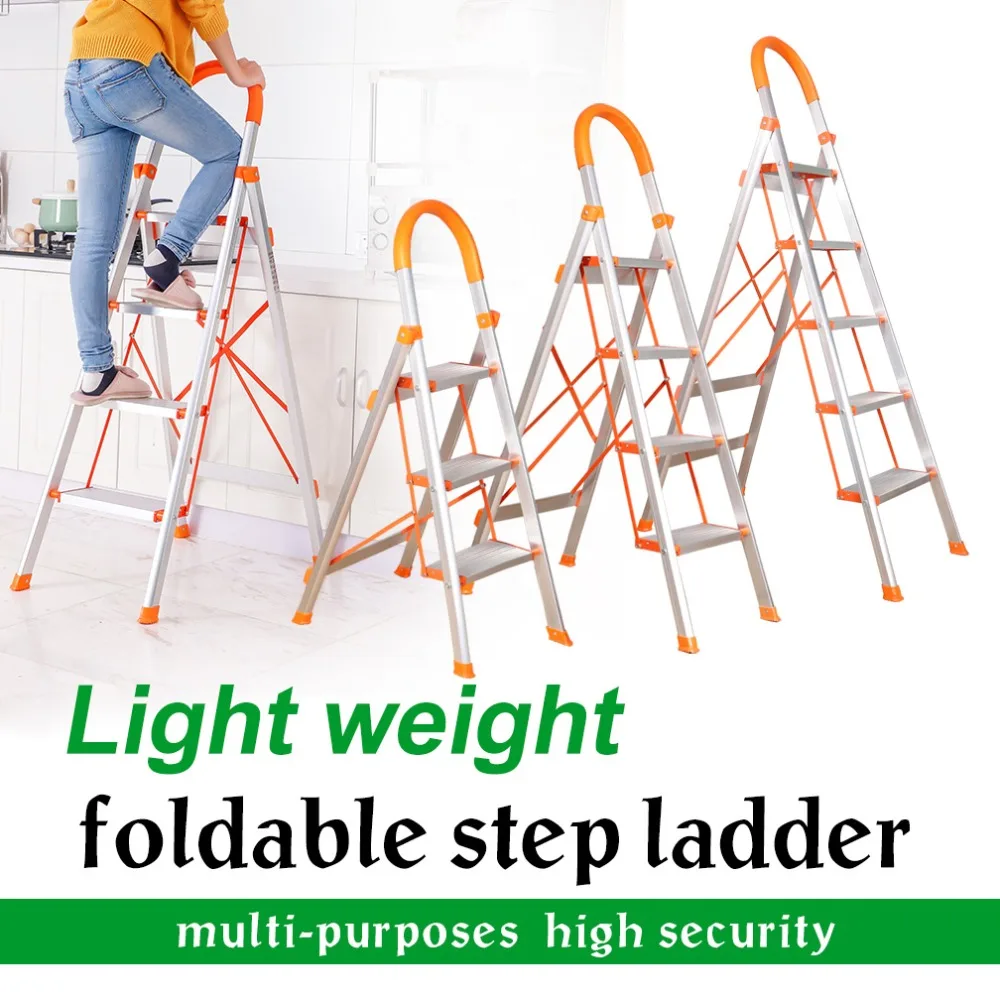 3/4/5 Step Ladder Folding Stool Stepladder Non-slip Heavy Duty Aluminum Load Capacity Home Office Garage DQ9072-1/-2/-3
3/4/5 Step Ladder Folding Stool Stepladder Non-slip Heavy Duty Aluminum Load Capacity Home Office Garage DQ9072-1/-2/-3