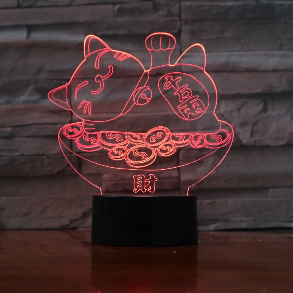 Good Fortune Treasure Cat 3D Lava Lamp Creative 7 Color Changing LED Night Light RGB Mood Decor Gift Bedroom Table Lamp 3D-967
Good Fortune Treasure Cat 3D Lava Lamp Creative 7 Color Changing LED Night Light RGB Mood Decor Gift Bedroom Table Lamp 3D-967