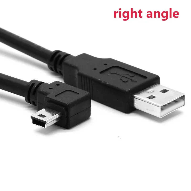 Mini 5Pin USB B type Male Right / Left Angled 90 degree to USB 2.0 male data cable 50CM 180CM Wholesale
Mini 5Pin USB B type Male Right / Left Angled 90 degree to USB 2.0 male data cable 50CM 180CM Wholesale