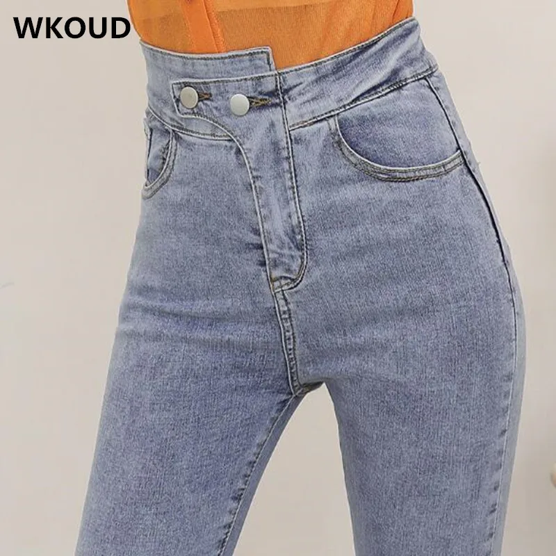 WKOUD High Waist Irregularity Jeans Women Spring Fashion Solid Blue Jeans Scratched Denim Pencil Pants Casual Skinny Jean P8843
WKOUD High Waist Irregularity Jeans Women Spring Fashion Solid Blue Jeans Scratched Denim Pencil Pants Casual Skinny Jean P8843