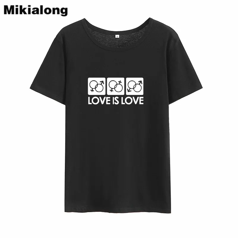 Футболка Mikialong женская с принтом Love Is Love, свободная повседневная рубашка из хлопка, цвет черный/белый, лето 2018
Футболка Mikialong женская с принтом Love Is Love, свободная повседневная рубашка из хлопка, цвет черный/белый, лето 2018