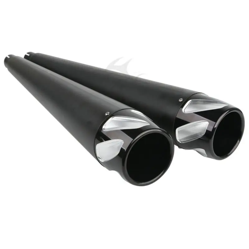 CNC 4" Megaphone Slip-on Mufflers Exhaust Pipes For Harley Touring 1995-2016 14
CNC 4" Megaphone Slip-on Mufflers Exhaust Pipes For Harley Touring 1995-2016 14