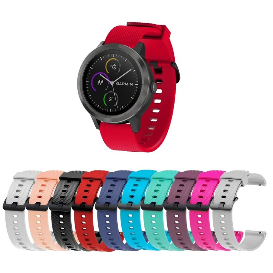 Силиконовый ремешок для Garmin Vivoactive 3 Vivomove HR, аксессуары для смарт-браслета Garmin Forerunner 645
Силиконовый ремешок для Garmin Vivoactive 3 Vivomove HR, аксессуары для смарт-браслета Garmin Forerunner 645