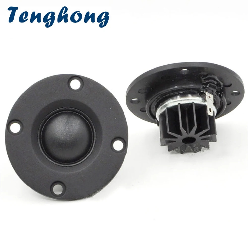 

Tenghong 2pcs 52MM Tweeter 6 Ohm 30W Hifi Treble Speaker Unit Soft Dome Silk Film Portable Audio Loudspeakers With Heatsink