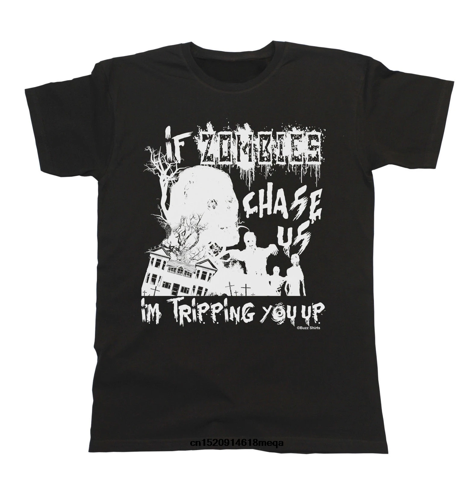 Смешные футболки если зомби преследуют нас Im Tripping You up t Shirt Herren Damen Geschenk|Футболки| |