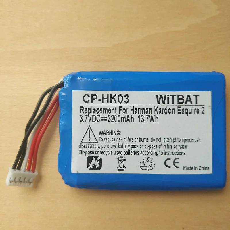 3200mAh Battery for Harman Kardon Esquire 2 Player New Li-po Rechargeable Accumulator Pack Replacement 3.7V GSP805070+Track Code
3200mAh Battery for Harman Kardon Esquire 2 Player New Li-po Rechargeable Accumulator Pack Replacement 3.7V GSP805070+Track Code