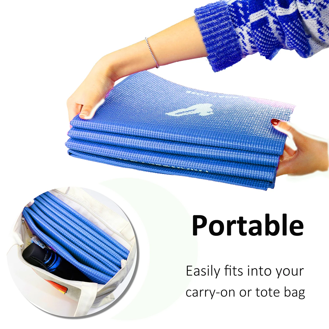 Folding Pilates Yoga Mat 4mm Thick Portable Free From Phthalates & Latex Eco-friendly Travel Exercise Mat
Folding Pilates Yoga Mat 4mm Thick Portable Free From Phthalates & Latex Eco-friendly Travel Exercise Mat