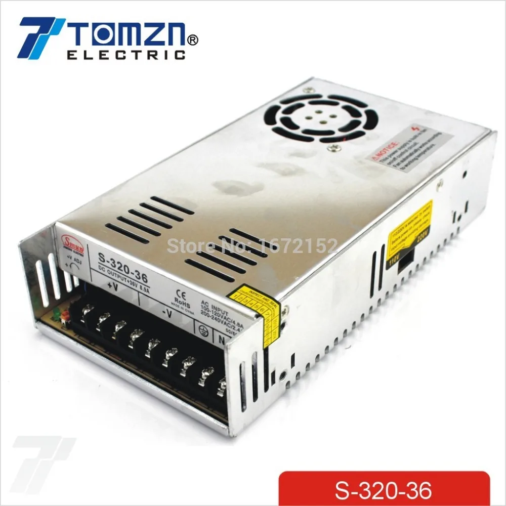 320W 36V 8.9A Single Output Switching power supply for LED Strip light AC to DC 110V 200V selected by switch
320W 36V 8.9A Single Output Switching power supply for LED Strip light AC to DC 110V 200V selected by switch