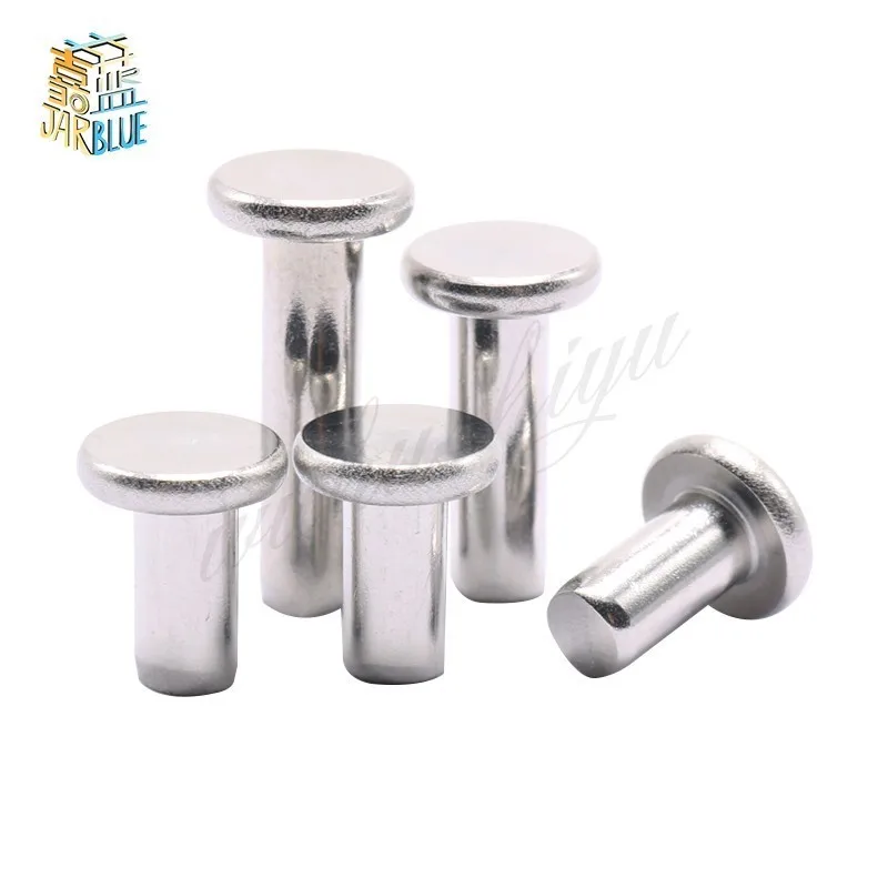 

Free Shipping 50Pcs 20Pcs 10Pcs M4 M5 M6 Length Stainless Steel Rivets Flat Head Solid Percussion Rivet Gb109