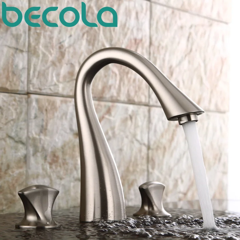 Креативный смеситель для раковины becola с горячей и холодной водой, набор из 3 предметов, смеситель для раковины из матового никеля с двумя руч...
Креативный смеситель для раковины becola с горячей и холодной водой, набор из 3 предметов, смеситель для раковины из матового никеля с двумя руч...