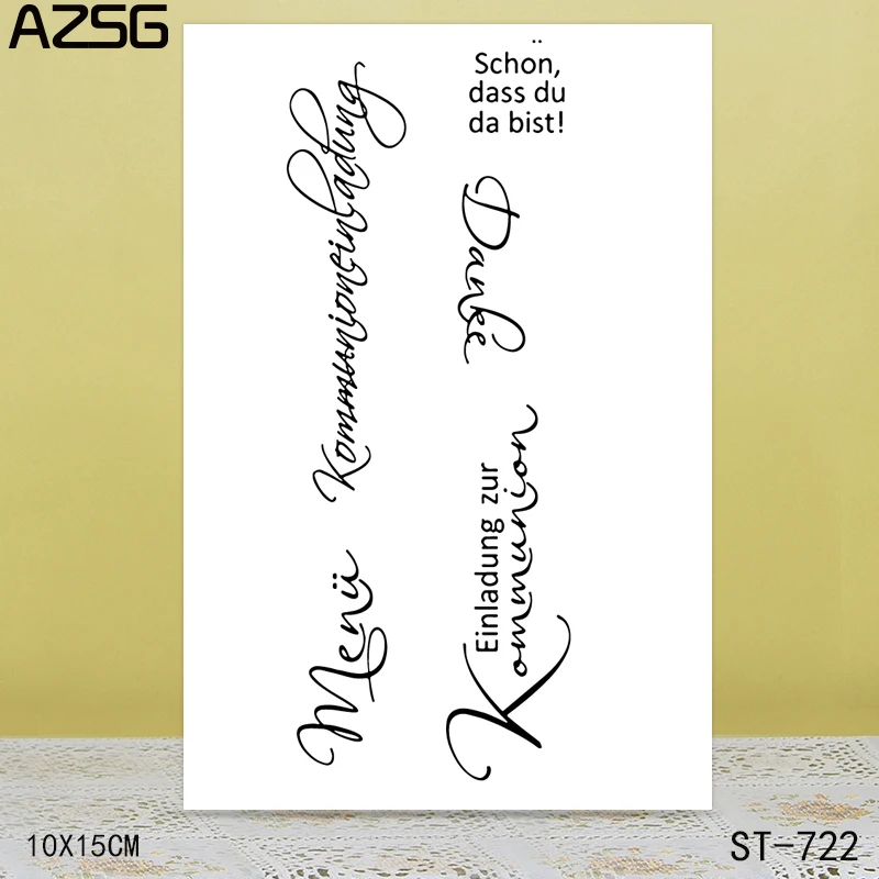 AZSG Word Art Clear Stamps/Seals For scrapbooking DIY Card Making/Album Silicone Decoration crafts 10*15cm
AZSG Word Art Clear Stamps/Seals For scrapbooking DIY Card Making/Album Silicone Decoration crafts 10*15cm