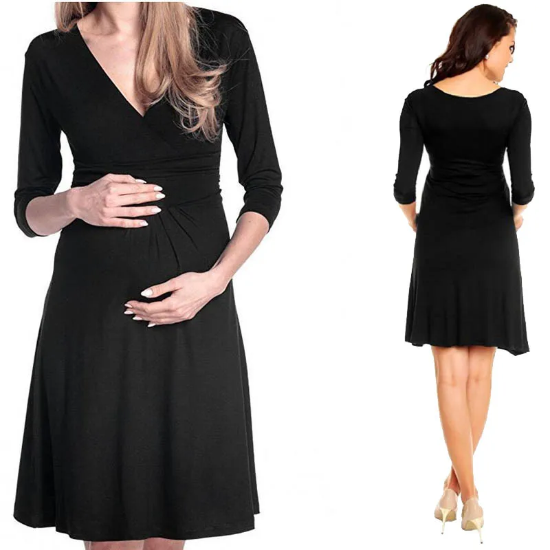 Three Quarter Sleeve Maternal Mother dress Maternity Clothes Pregnant Dresses High waist Womens Pregnancy Clothing dress
Three Quarter Sleeve Maternal Mother dress Maternity Clothes Pregnant Dresses High waist Womens Pregnancy Clothing dress