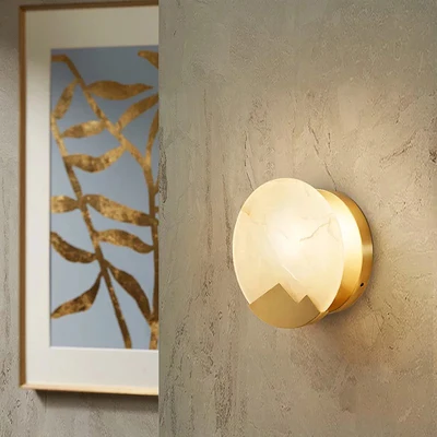 new Chinese copper wall light creative designer background aisle bedside bathroom marble wall lamp 
new Chinese copper wall light creative designer background aisle bedside bathroom marble wall lamp