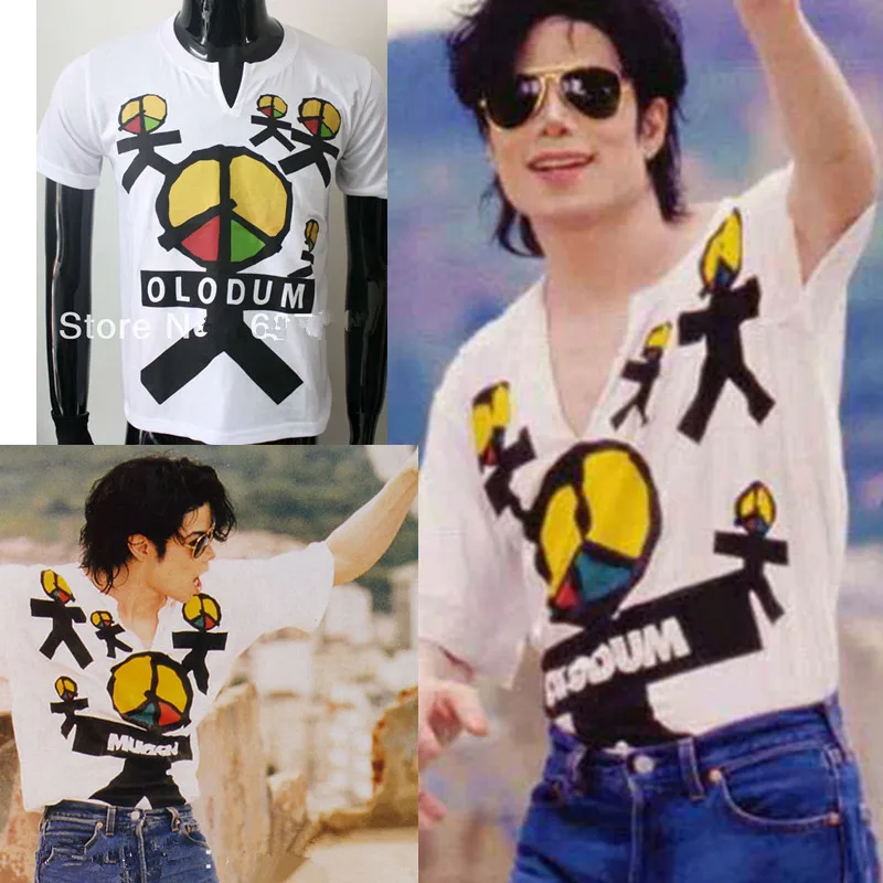 Rare MJ Fashion Brazil Retro Antiwar Michael Jackson OLODUM Cotton Tee T-shirt - They Don't Care About Us' for MJ fans
Rare MJ Fashion Brazil Retro Antiwar Michael Jackson OLODUM Cotton Tee T-shirt - They Don't Care About Us' for MJ fans