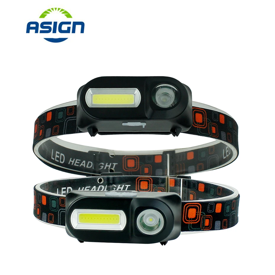 Mini Rechargeable LED Headlamps 18650 Battery 6 Modes COB Headlight Outdoor Waterproof For Night Fishing Camping Lighting Light | Лампы