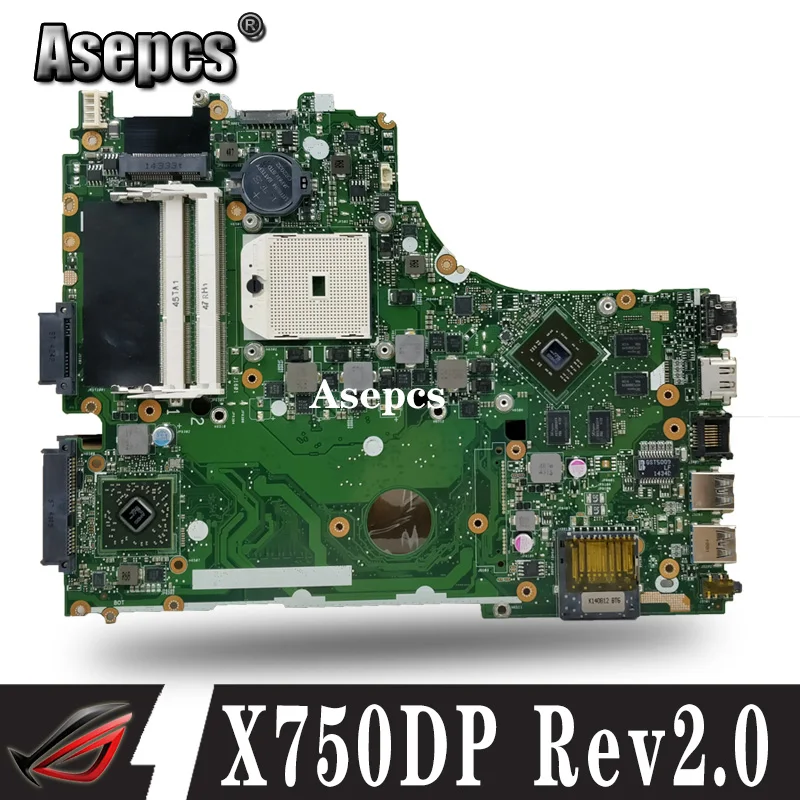 X550DP LVDS ДЛЯ For Asus X750DP K550D X550D материнская плата для ноутбука Rev2.0 100% протестированная