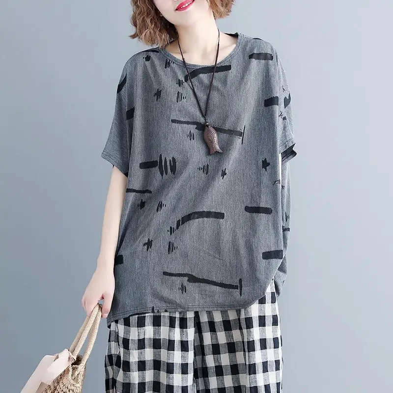 Borisovich Plus Size Women Casual Cotton T-shirt New 2019 Summer Fashion Batwing Sleeve Loose Comfortable Female Tops Tees P012
Borisovich Plus Size Women Casual Cotton T-shirt New 2019 Summer Fashion Batwing Sleeve Loose Comfortable Female Tops Tees P012