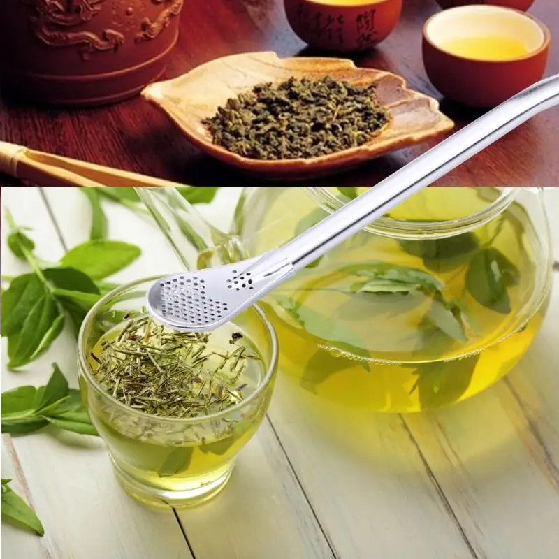 1PC Stainless Steel Drinking Straw Spoon Tea Filter Yerba Mate Tea Straws Bombilla Gourd Reusable Tea Tools
1PC Stainless Steel Drinking Straw Spoon Tea Filter Yerba Mate Tea Straws Bombilla Gourd Reusable Tea Tools