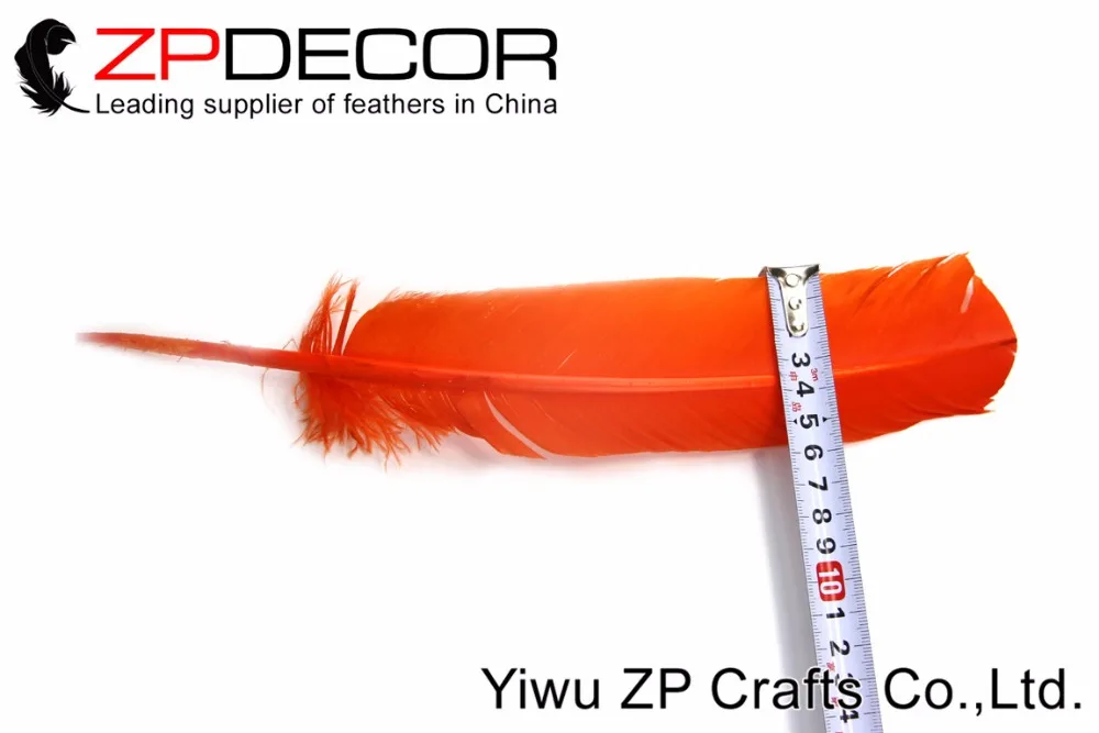 ZPDECOR 50pcs/lot 12-14inch(30-35cm) Beautiful Good Quality Orange Turkey Rounds Quill Feathers for DIY and Carnival Decoration
ZPDECOR 50pcs/lot 12-14inch(30-35cm) Beautiful Good Quality Orange Turkey Rounds Quill Feathers for DIY and Carnival Decoration