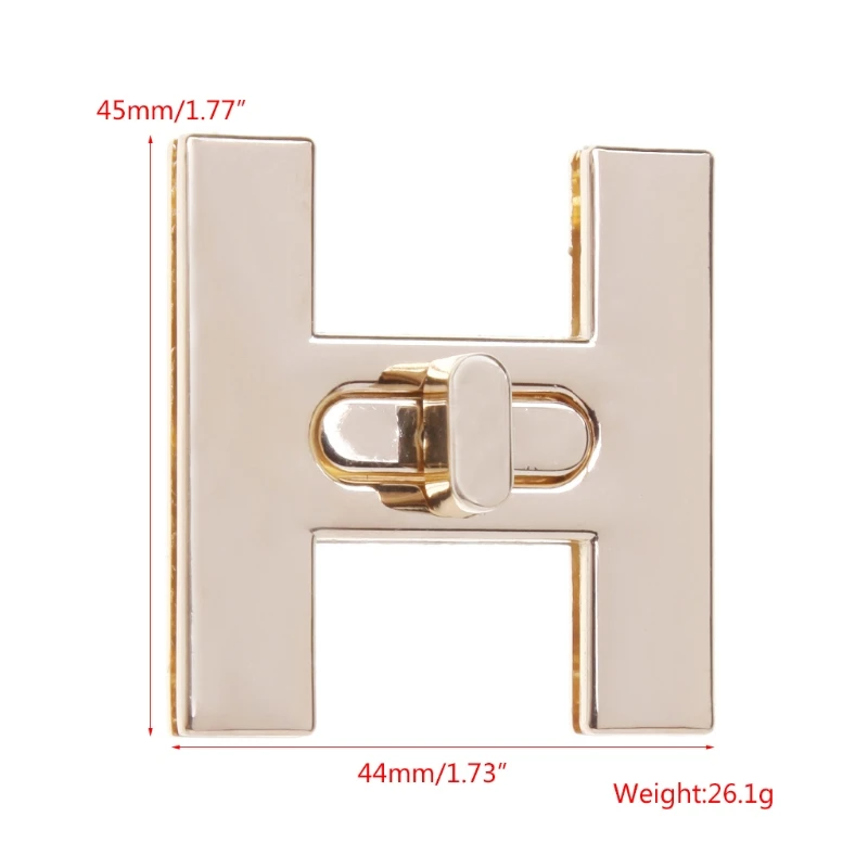 H Shape Clasp Turn Lock Twist Locks DIY Leather Handbag Shoulder Bag Hardware