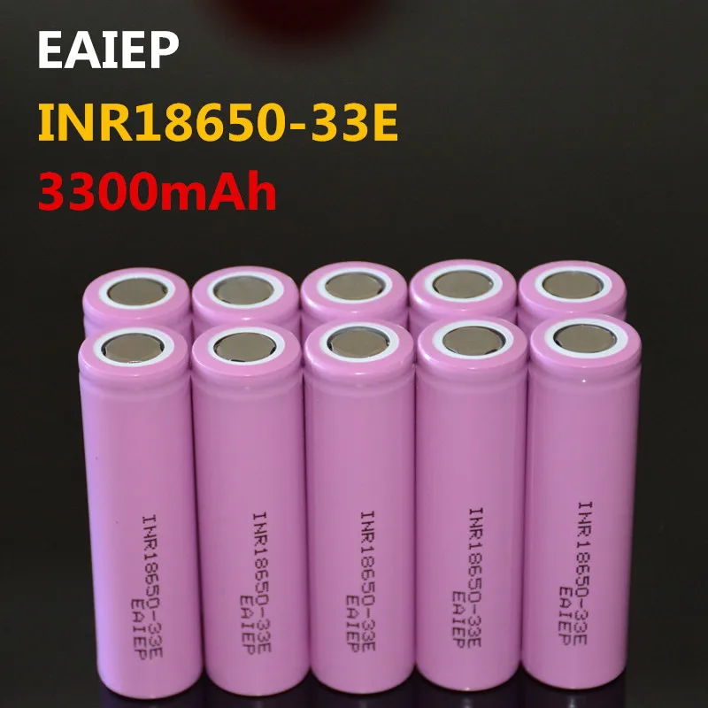 EAIEP INR18650-33E 3.7V 3300mAh rechargeable lithium ion battery 18650 EAIEP INR18650-33E electronic toy tool flashli
EAIEP INR18650-33E 3.7V 3300mAh rechargeable lithium ion battery 18650 EAIEP INR18650-33E electronic toy tool flashli