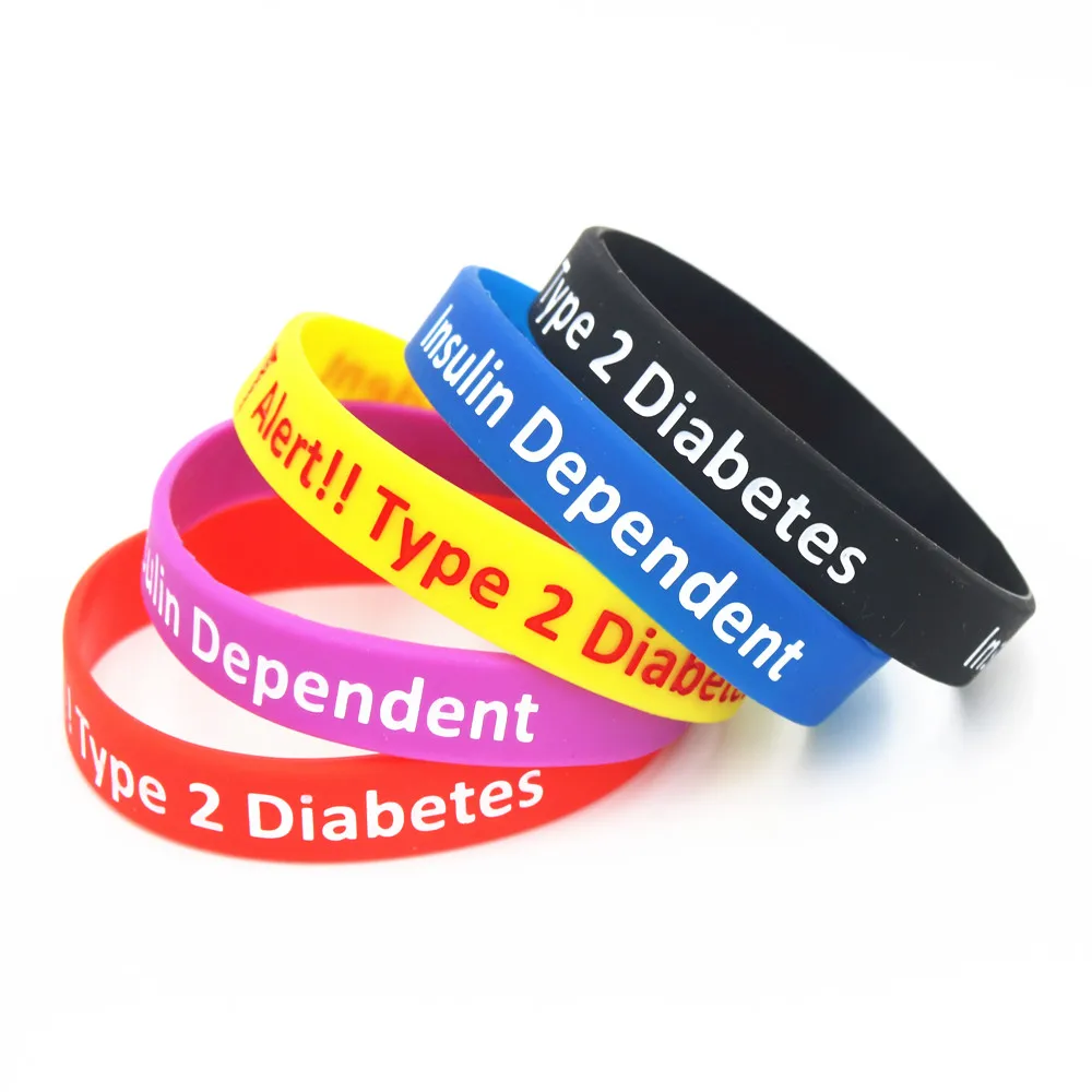 5PCS New Diabetic Bracelets Medical Alert Type 2 Diabetes Insulin Dependent Silicone Wristband Armband Nurse Bangles Gifts SH060
5PCS New Diabetic Bracelets Medical Alert Type 2 Diabetes Insulin Dependent Silicone Wristband Armband Nurse Bangles Gifts SH060
