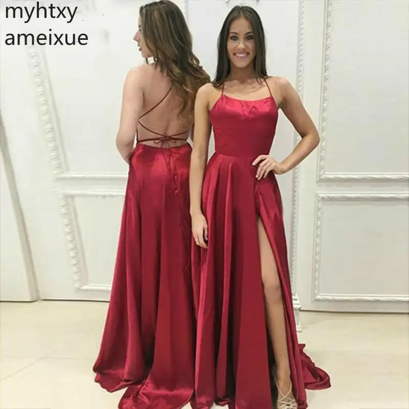 New Sexy Red Cheap Evening Dresses 2021 Long Backless Sleeveless Floor Length Backless Side Split Evening Gown Robe De Soiree
New Sexy Red Cheap Evening Dresses 2021 Long Backless Sleeveless Floor Length Backless Side Split Evening Gown Robe De Soiree