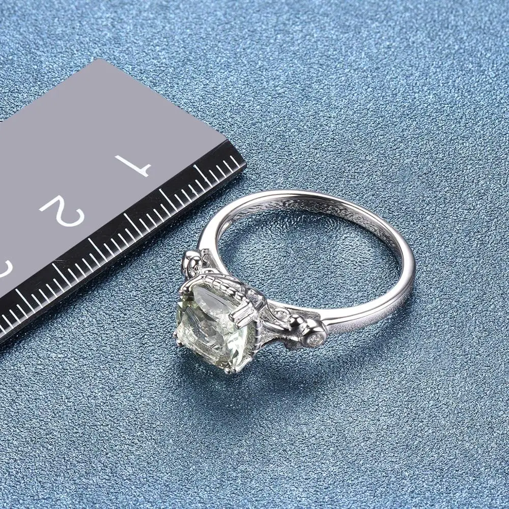 Hutang Stone Wedding Rings Natural Gemstone Green Amethyst Solid 925 Sterling Silver Crystal Ring Fine Jewelry For Women Girls
Hutang Stone Wedding Rings Natural Gemstone Green Amethyst Solid 925 Sterling Silver Crystal Ring Fine Jewelry For Women Girls