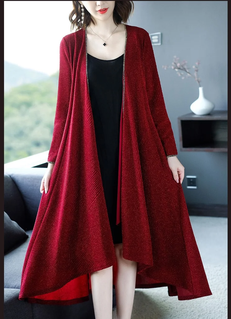 High Quality Brand New Long Sweater Cardigans Women Sequined Knitted Long Sleeve Casual a-line Asymmetrical Coat Cardigan Jacket
High Quality Brand New Long Sweater Cardigans Women Sequined Knitted Long Sleeve Casual a-line Asymmetrical Coat Cardigan Jacket