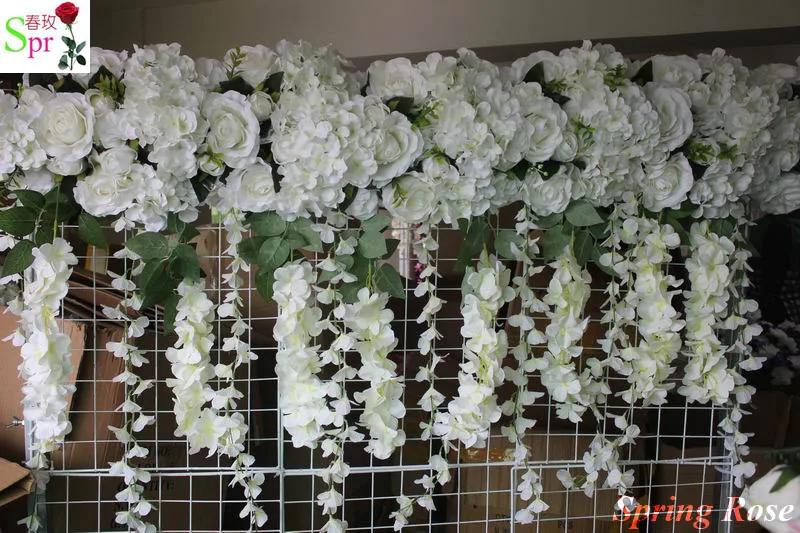 SPR 10pcs/lot wedding arch flower with hanging vine road lead flower wall table flowers wedding decorative flore
SPR 10pcs/lot wedding arch flower with hanging vine road lead flower wall table flowers wedding decorative flore