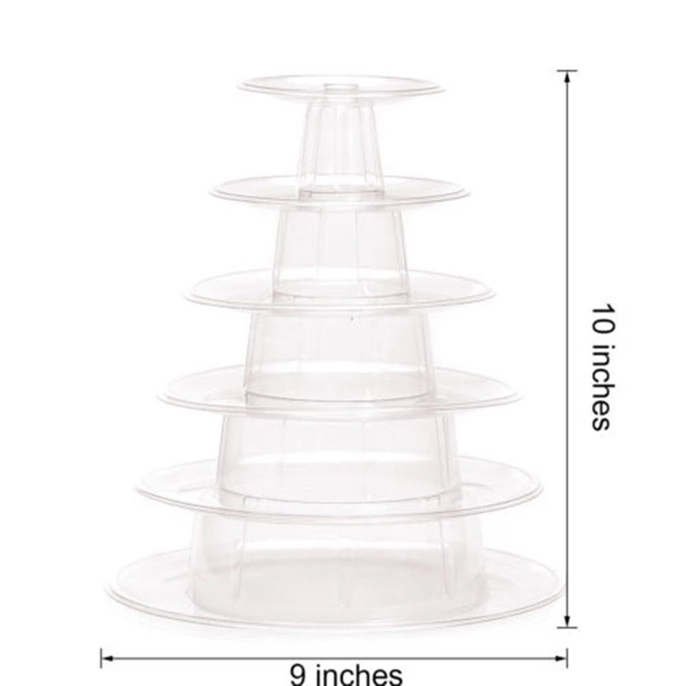 1 шт. 6-уровневая круглая подставка для торта в виде макарон из ПВХ витрина свадьбы