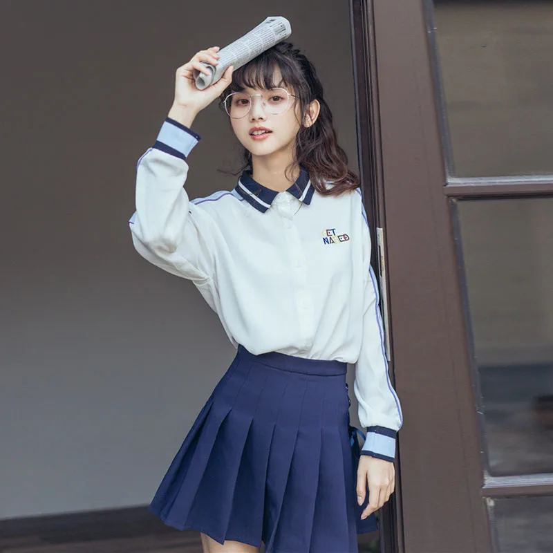 Spring Long-sleeved Shirt + Skirt Suit Female Student Korean College Bf Fresh And Sweet Japanese Two-piece
Spring Long-sleeved Shirt + Skirt Suit Female Student Korean College Bf Fresh And Sweet Japanese Two-piece